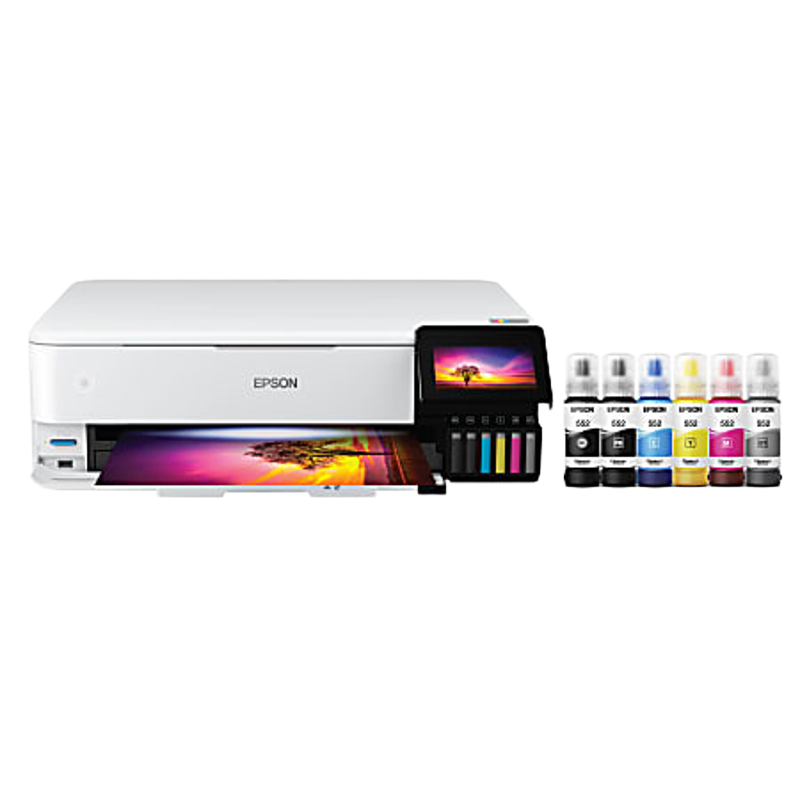 Epson® EcoTank® Photo ET-8550 SuperTank® Wide-Format Wireless Inkjet All-In-One Color Printer